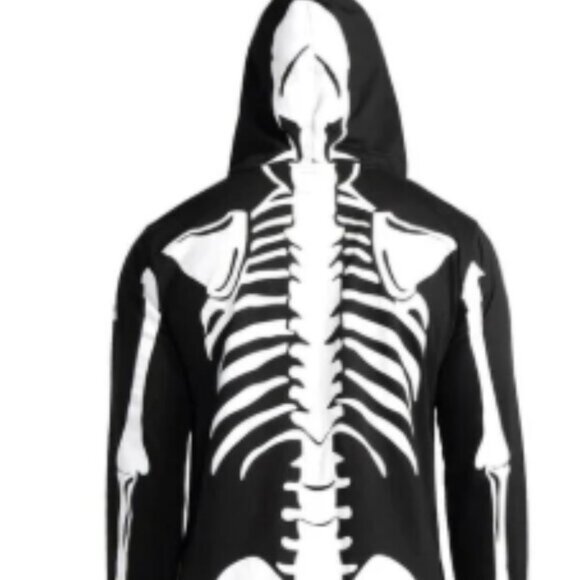 Tipsy Elves Full Body Unisex Skelteon Zip up Costume New in bag Size M - Picture 10 of 12